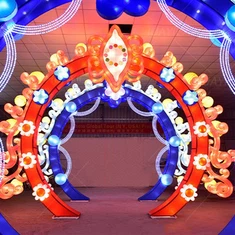 פסטיבל סינית מסורתית LED מואר קשת פנס פסטיבל