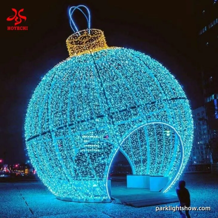 ענקית הויצ'י ענקית חיצונית לובלת כדור קישוט לחג המולד קשת אור קשת