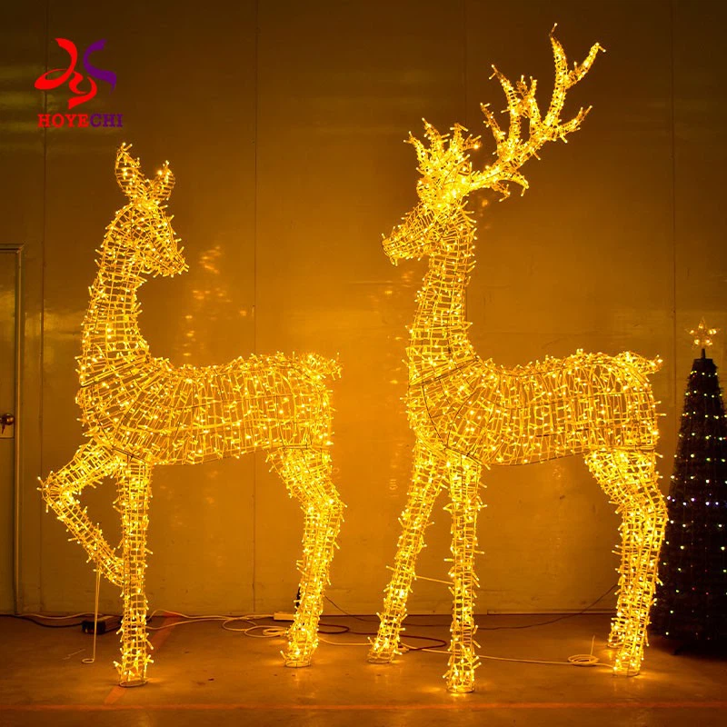 Immersive 2.7m Light Sculptures Deer Light For Parks And Scenic Area Festivals