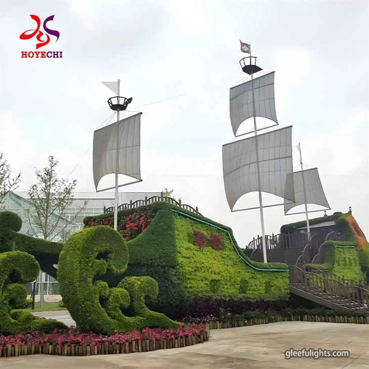 Innovative Garden Decor: The Perfect Blend Of Giant Bear And Artificial Plants
