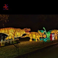 LED מואר פארק השעשועים היורה עיצוב גן חיות דינוזאור פנס פסטיבל